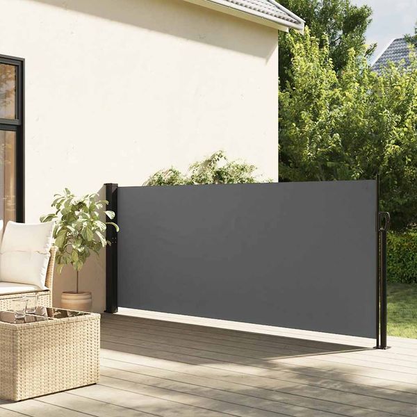 vidaXL Výsuvná bočná markíza antracitová 140x600 cm