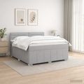vidaXL Posteľ boxspring s matracom Svetlosivá 140 x 200 cm Látka