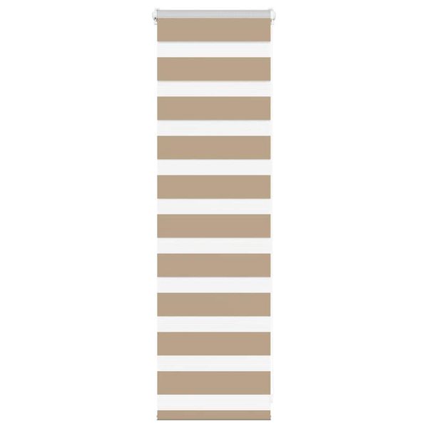 vidaXL Zebrová roleta pieskovo hnedá 40x100 cm šírka látky 35,9 cm polyester