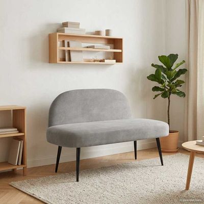 vidaXL čalúnená lavica so spätným opierkom Svetlosivá 110 x 60 x 76 cm