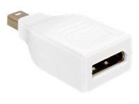 Adaptér DisplayPort - Mini DisplayPort (M) do DisplayPort (F) - biela