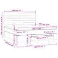 vidaXL Posteľný rám boxspring s matracom tmavosivý 160x200 cm zamat