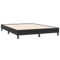 vidaXL Posteľný rám boxspring s matracom a LED čierny 160x210 cm zamat