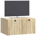 vidaXL Nástenná TV skrinka Nástenný Dub sonoma 59,5 x 41 x 30 cm