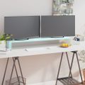 vidaXL TV stojan/stojan pod monitor, sklo, zelený 110x30x13 cm