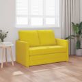vidaXL Podlahová rozkladacia pohovka 2v1 tmavožltá 122x204x55cm zamat