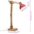 vidaXL Podlahová lampa 25 W šmuhovaná červená 33x25x130-150 cm E27