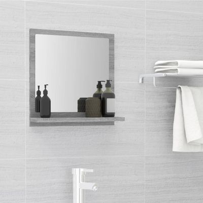 vidaXL Kúpeľňové zrkadlo sivý dub sonoma 40x10,5x37cm spracované drevo