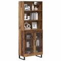 vidaXL Highboard 2 ks Staré drevo 69,5 x 34 x 180 cm