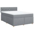 vidaXL Boxspring posteľ s matracom bledosivý 140x190 cm látka