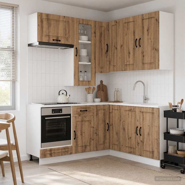 vidaXL Kuchynská jednotka KALMAR 8 ks Dub artisan Kompozitné drevo
