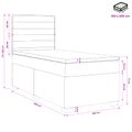 vidaXL Posteľ boxspring s matracom Svetlosivá 100 x 200 cm Látka