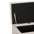 vidaXL Lavica s úložným priestorom 116 cm krémová polyester