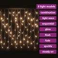 vidaXL LED záclonové svetlá cencúle 10 m 400 LED teplá biela 8 funkcií