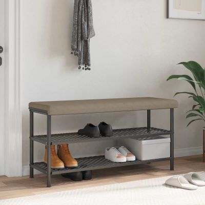 vidaXL Vankúš na lavičku Mikrovlákno Sivohnedá Hĺbka 35 cm