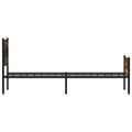 vidaXL Posteľný rám bez matraca dymový dub 90x190 cm kompozitné drevo