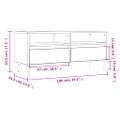 vidaXL TV skrinka lesklá biela 100x34,5x44,5 cm kompozitné drevo