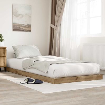 vidaXL Posteľový rám Remeselný dub 75 x 190 cm Kompozitné drevo