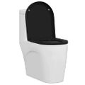 vidaXL WC sedadlo Nastaviteľné Čierna 48 x 36,5 x 4,5 cm Polypropylén