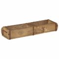 vidaXL Podnos s úložiskom Hnedá 57 x 15 x 9 cm Masívne obnovené drevo