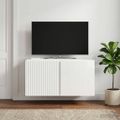 vidaXL Nástenná TV skrinka 59,5 x 41 x 30 cm Biela s vysokým leskom