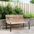 vidaXL Záhradná lavička 120 cm, drevo a železo