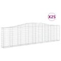 vidaXL Oblúkové gabiónové koše 25 ks 400x30x100/120cm pozinkov. železo