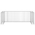 vidaXL Gabiónová stena na odpadkové koše, oceľ 325x100x110 cm