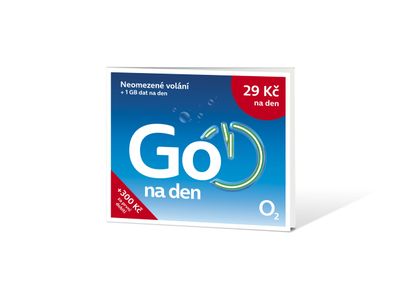 O2 Predplatená karta Go na deň
