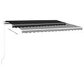 vidaXL Ručná zaťahovacia markíza 400x350 cm antracitová