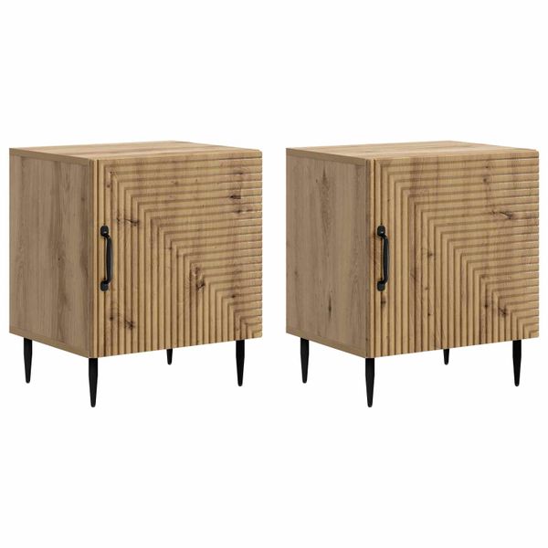 vidaXL Nočný stolík 2 pcs Dub artisan 43 x 34,5 x 50 cm