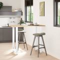 vidaXL Nohy barového stola, biele, 2 ks, 60 x (110-111) cm, oceľové