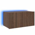 vidaXL TV nástenná skrinka s LED svetlami hnedý dub 60x35x31 cm