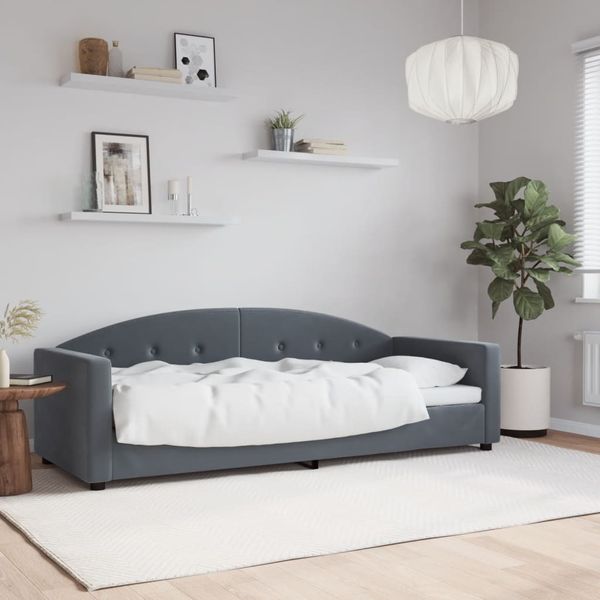 vidaXL Denná posteľ tmavosivá 80x200 cm zamat