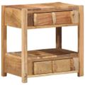 vidaXL Koncový stôl Hnedá 43 x 32 x 46 cm Masívne obnovené drevo