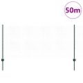 vidaXL Zvarené pletivo s podperami 50 x 1 m PVC potiahnutá oceľ Zelená