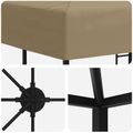 vidaXL Záhradný altánok 6 x 3 m Béžová Polyester a oceľ 190 gsm