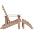 vidaXL Záhradná stolička Adirondack s podnožkou HDPE hnedá