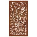 vidaXL Záhradná dekorácia 105x55 cm, cortenová oceľ, listy