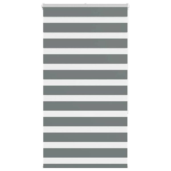 vidaXL Zebra roleta tmavošedá 85x150 cm šírka látky 80,9 cm polyester