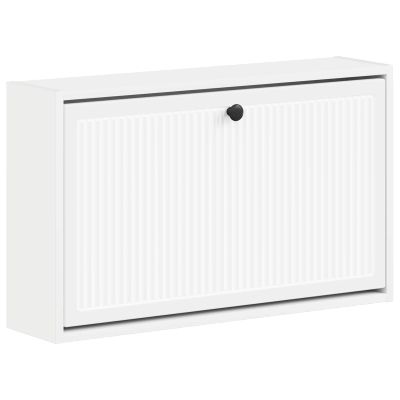 vidaXL Nástenný botník EDE 71 x 17 x 43 cm Kompozitné drevo Biela