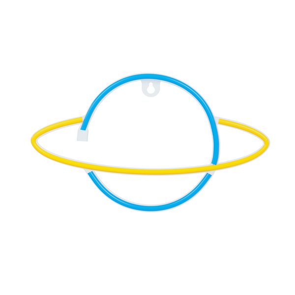 Neónové LED svetlo SATURN žltá modrá Bat + USB FLNE11 Forever Light