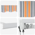 vidaXL Sklopná markíza Viacfarebný 400 × 300 cm Textil a kov