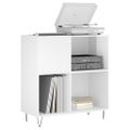 vidaXL Skrinka na platne lesklá biela 84,5x38x89 cm kompozitné drevo