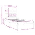 vidaXL Posteľný rám medový drevený masív 75x190cm malé jednolôžko