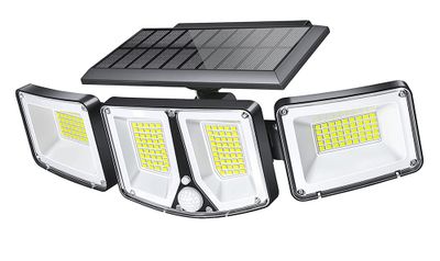 Vonkajšie solárne LED svetlo s pohybovým senzorom VIKING S180/1200lm/2200mAh/3 režimy/IP65