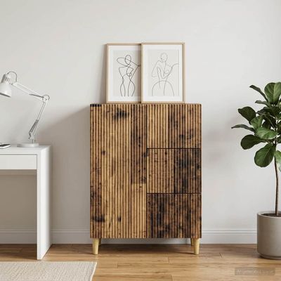 vidaXL Servírovacia skriňa so zásuvkou Staré drevo 66 x 34,5 x 90 cm