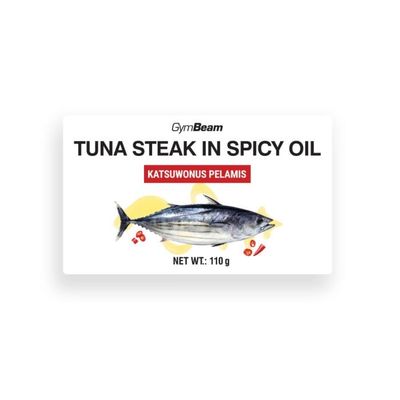 Steak z tuniaka v pikantnom oleji - GymBeam, 110 g