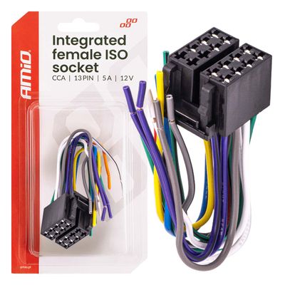 Integrovaný ISO CCA konektor 13PIN 5A 12V samica AMiO-04441