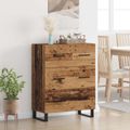 vidaXL Servírovacia skriňa Staré drevo 69,5 x 34 x 90 cm